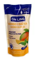 Mydła - On Line Kremowe mydło w płynie Mango i Bazylia uzupełnienie 500ml - miniaturka - grafika 1