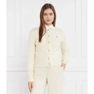 Swetry damskie - POLO RALPH LAUREN Wełniany kardigan | Regular Fit | z dodatkiem kaszmiru - miniaturka - grafika 1