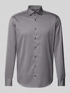 Koszule męskie - Koszula biznesowa o kroju regular fit z kołnierzykiem typu kent - miniaturka - grafika 1