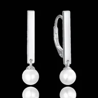 Kolczyki - MINET Srebrne kolczyki z naturalnymi perłami - miniaturka - grafika 1