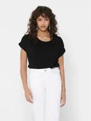 Koszulki i topy damskie - ONLY T-Shirt Moster 15106662 Czarny Loose Fit - miniaturka - grafika 1
