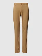 Spodnie męskie - Spodnie o kroju slim fit z zapięciem na guzik - miniaturka - grafika 1