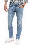 Spodnie męskie - Mustang Oregon Tapered Męskie Spodnie Jeansowe Jeansy Denim Blue 1014040 5000 202-W32 L32 - miniaturka - grafika 1