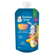 Przekąski dla dzieci - Gerber Junior Garden Fruits Deserek banan gruszka jabłko brzoskwinia powyżej 1+ roku 110 g - miniaturka - grafika 1