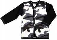 Kaftaniki dla niemowląt - KAFTANIK koszulka ROZPINANY Moro Czarne 62 KLEKLE - miniaturka - grafika 1