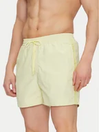 Kąpielówki męskie - Calvin Klein Swimwear Szorty kąpielowe KM0KM01109 Żółty Regular Fit - miniaturka - grafika 1