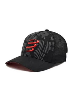 Czapki męskie - Compressport Czapka z daszkiem Trucker Cap CU00008B_990 Czarny - grafika 1