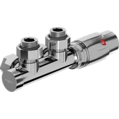 Zawory i kraniki - Mexen G00 zestaw termostatyczny kątowy, Duplex, DN50, chrom - W907-900-01 - miniaturka - grafika 1