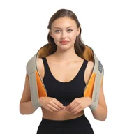 Masażery - Masażer shiatsu karku, pleców i ramion ZENET-757.1 z funkcją podgrzewania - Beżowy - miniaturka - grafika 1