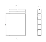 Szafki łazienkowe - Cersanit LARGA 60 szafka wisząca biała S932-004 S932-004 - miniaturka - grafika 1