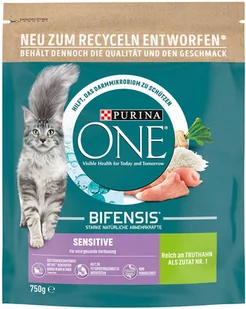 Purina ONE Sensitive - 3 x 750 g - Sucha karma dla kotów - miniaturka - grafika 1