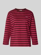 Bluzki damskie - Bluzka z długim rękawem o kroju comfort fit z czystej bawełny model ‘BANILLA’ - miniaturka - grafika 1