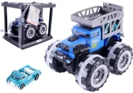 Samochody i pojazdy dla dzieci - Pojad w klatce - Monster niebieski z autkiem - Pro Kids - miniaturka - grafika 1