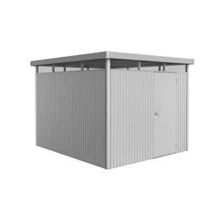 Biohort Domek narzędziowy metalowy Highline H5 pojedyncze drzwi 275x315x222 cm srebrny - Altany ogrodowe - miniaturka - grafika 1
