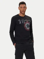 Koszulki męskie - Aeronautica Militare Longsleeve 252TS2487UJ00709 Czarny Regular Fit - miniaturka - grafika 1