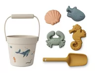 Zabawki do piasku - Liewood - Silikonowy zestaw do zabawy w piasku Dante - Sea creature/Sandy - miniaturka - grafika 1