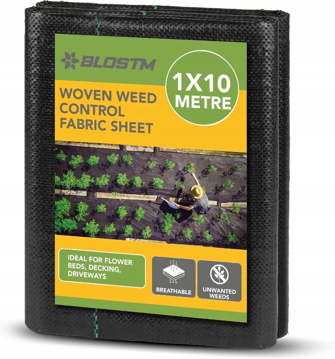AGROWŁÓKNINA CZARNA 1m x 10M TKANINA MEMBRANA DO ZWALCZANIA CHWASTÓW MOCNA