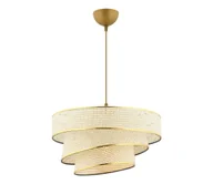 Lampy sufitowe - Lampa wisząca COUPER 1xE27/60W/230V kremowa/złota - miniaturka - grafika 1