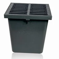 Rynny i akcesoria - Studzienka 300 x 300 krata PVC A15 grafit 29,6 x 29,6 x 30 cm MAXPOL - miniaturka - grafika 1