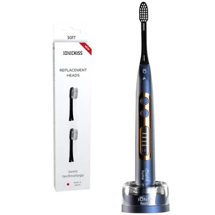 IONPA Premium Matowy Granat 1 szt. + 2 końcówki Premium Czarne - Szczoteczki elektryczne - miniaturka - grafika 1
