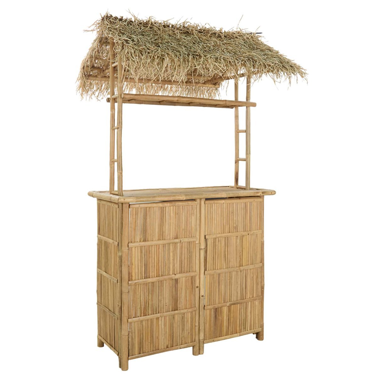 vidaXL Stół barowy na zewnątrz Naturalny 115 x 95 x 215 cm Bambus