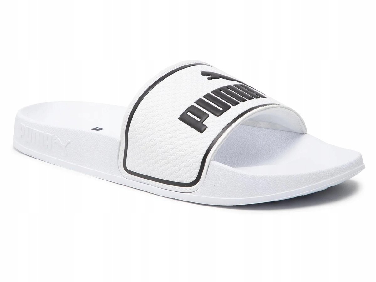 Klapki Puma Leadcat 384139-02 Męskie Sportowe Basenowe Plażowe Białe 47