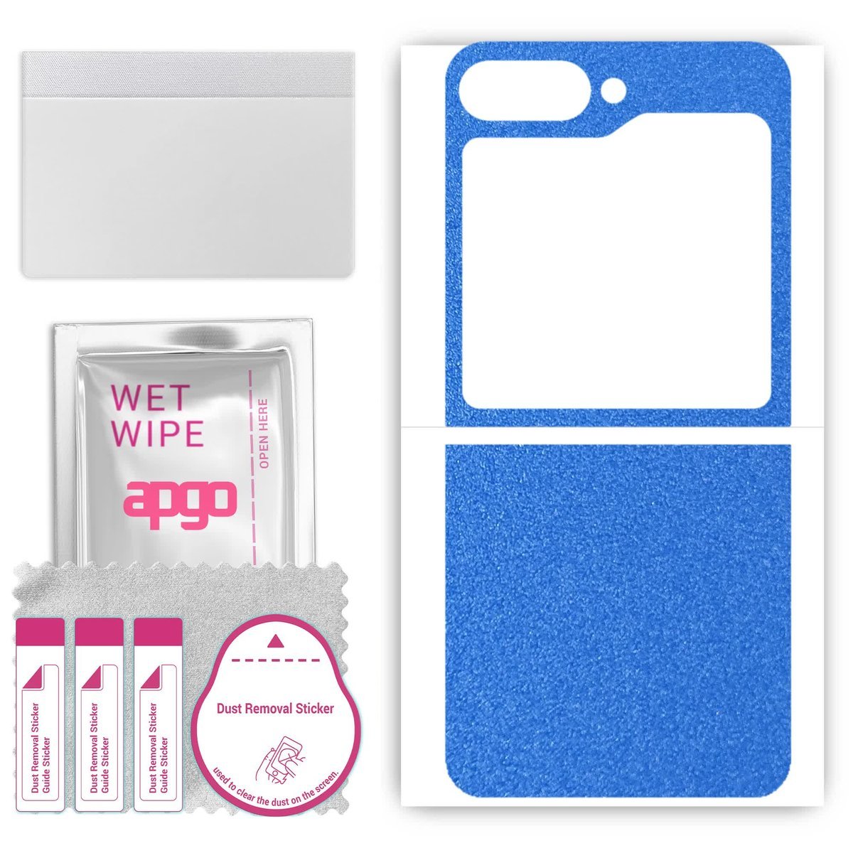 Folia naklejka skórka strukturalna na TYŁ do Samsung Galaxy Z Flip 6 - Niebieski Pastel Matowy - apgo SKINS