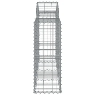 vidaXL Kosze gabionowe, 18 szt, 200x30x80/100 cm, galwanizowane żelazo - Ogrodzenia - miniaturka - grafika 6