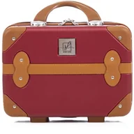 Walizki - Kuferek SEMI LINE T5840-1 Vintage 23 cm Bordowo-brązowy - miniaturka - grafika 1