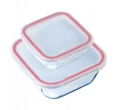 Pojemniki kuchenne - Zestaw 2 pojemników szklanych hermetycznych COOK&CLICK Pyrex 0,8 L + 2 L - miniaturka - grafika 1