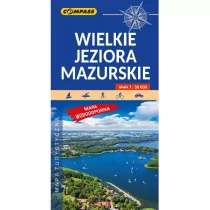 Wydawnictwo Compass Wielkie Jeziora Mazurskie. Mapa turystyczna, 1:50 000 praca zbiorowa - Atlasy i mapy - miniaturka - grafika 1