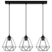 Lampy sufitowe - Inne LAMPA wisząca VEN W-L 1201/3 industrialna OPRAWA listwa ZWIS druciane klatki loft czarne VEN W-L 1201/3 - miniaturka - grafika 1