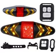 Lampki rowerowe - LAMPKA ROWEROWA LED na Tył z Kierunkowskazami USB R75 - miniaturka - grafika 1