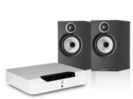 Zestawy stereo - Bluesound POWERNODE EDGE (biały) + 606 S3 (czarny) - miniaturka - grafika 1