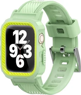 ETUI Z PASKIEM DO ZEGARKA APPLE WATCH 42mm SE/7/6/5/4/3/2/1 ZIELONY - Akcesoria do smartwatchy - miniaturka - grafika 1
