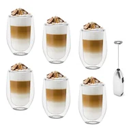 Szklanki - Szklanki termiczne do kawy Tadar Sublime 350 ml 6 szt. i spieniacz do mleka - miniaturka - grafika 1