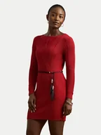 Sukienki - LAUREN RALPH LAUREN Sukienka dzianinowa 200971346001 Czerwony Slim Fit - miniaturka - grafika 1