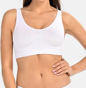 Bezszwowy top damski do karmienia Charlotte biały Biały L/XL - Piżamy ciążowe - miniaturka - grafika 1