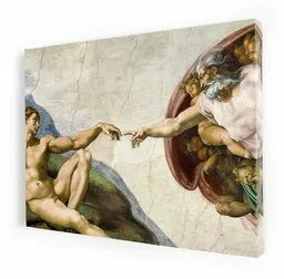 Stworzenie Adama, obraz religijny na płótnie - Ikony i obrazy sakralne - miniaturka - grafika 1