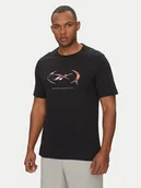 Koszulki męskie - Reebok T-Shirt 100218818 Czarny Regular Fit - miniaturka - grafika 1
