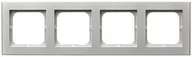 Klawisze i ramki - LEDart 4-krotna, pozioma i pionowa - Ospel SONATA R-4R/38, kolor srebrny mat - miniaturka - grafika 1