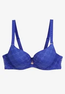 Biustonosze - Niebieski Biustonosz z Usztywnionymi Miseczkami Falenena - miniaturka - grafika 1