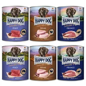 Mokra karma dla psów - Happy Dog Pure, 6 x 800 g - Pakiet mieszany (indyk, bawół, kaczka) - miniaturka - grafika 1