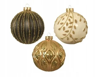 Bombka Choinkowa Z Brokatem Świąteczna 8 Cm - Bombki - miniaturka - grafika 1