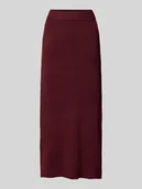 Spódnice - Spódnica midi z dzianiny z rozcięciem model ‘WHITNEY’ - miniaturka - grafika 1