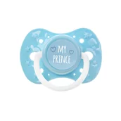 Smoczki uspokajające - Akuku Smoczek Uspokajający Silikonowy Symetryczny 0-6M - miniaturka - grafika 1