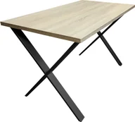 Stoły - Stół do salonu kuchni 70x120x28 LOFT X czarny Dąb Sonoma - miniaturka - grafika 1