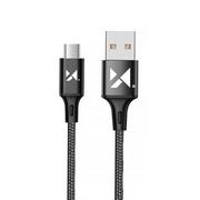 Kable USB - Wozinsky kabel przewód USB - microUSB 2,4A 2m czarny (WUC-M2B) - miniaturka - grafika 1