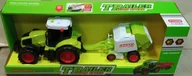 Samochody i pojazdy dla dzieci - Zabawka traktor z maszyną rolniczą na baterie dźwięki 4355 - miniaturka - grafika 1