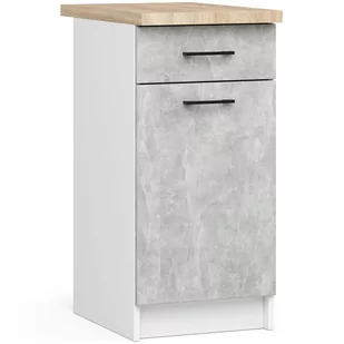 Szafka OLIWIA S40 SZ1 + BLAT BIAŁA / BETON - Meble kuchenne - miniaturka - grafika 1